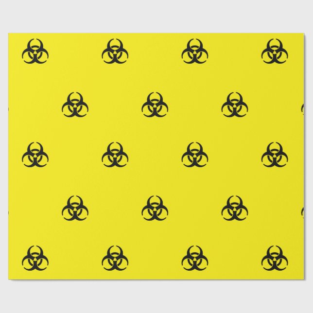 Bio hazard symbol  wrapping paper (Flat)