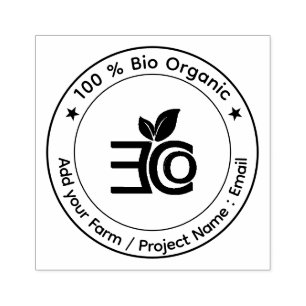 Bio Organic Eco Friendly, Healthy products Rubber Stamp