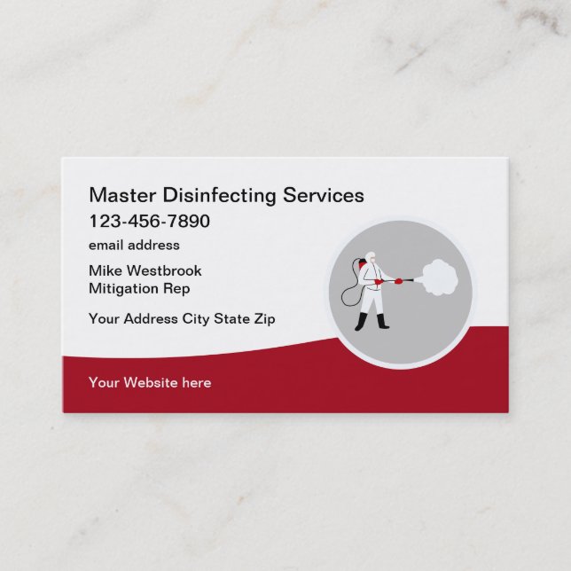 Bio Virus Cleanup Services Business Cards (Front)