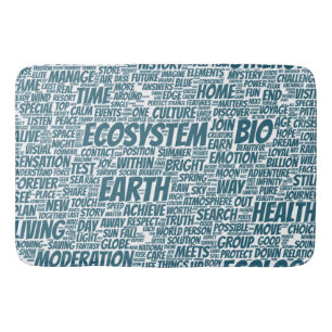 Bio Word Cloud Text Model Biodiversity Bath Mat