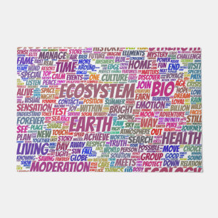 Bio Word Cloud Text Model Biodiversity Doormat