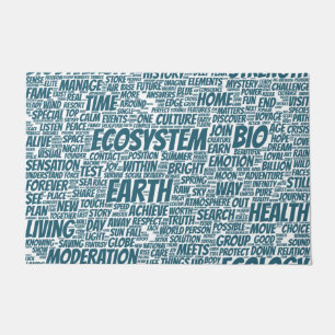 Bio Word Cloud Text Model Biodiversity Doormat