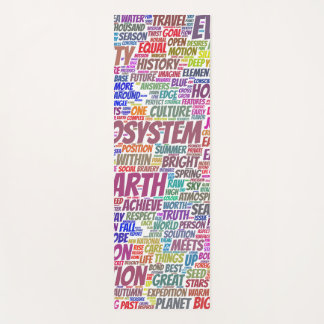 Bio Word Cloud Text Model Biodiversity Yoga Mat