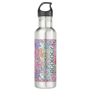 Bio Word Cloud Text Reason Biodiversity 710 Ml Water Bottle
