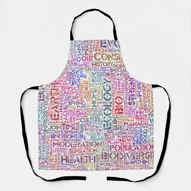 Bio Word Cloud Text Reason Biodiversity Apron (Front)