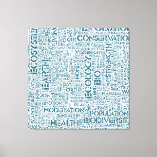Bio Word Cloud Text Reason Biodiversity Canvas Print