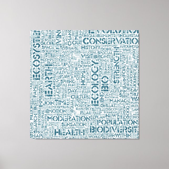 Bio Word Cloud Text Reason Biodiversity Canvas Print (Front)