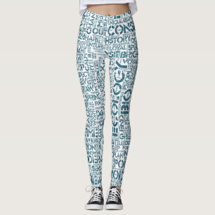 Bio Word Cloud Text Reason Biodiversity Leggings