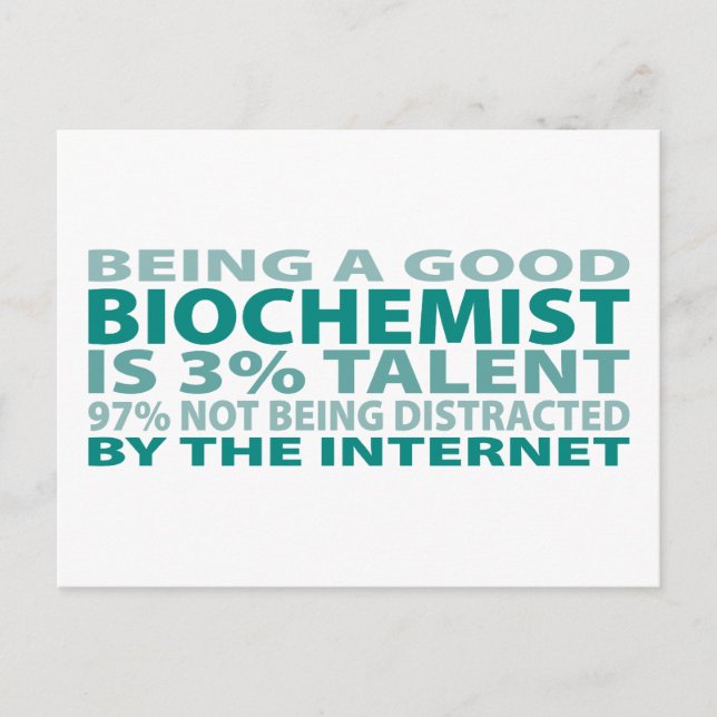 Biochemist 3% Talent Postcard (Front)