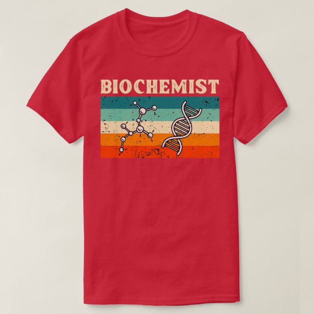 Biochemistry Biochemist Rustic Retro Vintage T-Shirt (Design Front)