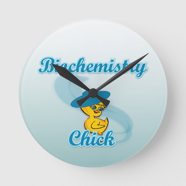 Biochemistry Chick #3 Round Clock (Front)