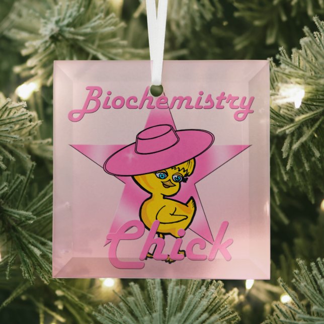 Biochemistry Chick #8 Glass Tree Decoration (Insitu)