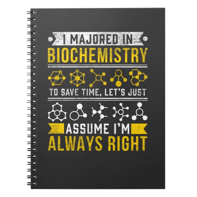 Biochemistry Humour Biologist Funny Scientist Joke Notebook (Front)