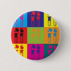 Biochemistry Pop Art 6 Cm Round Badge