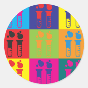 Biochemistry Pop Art Classic Round Sticker