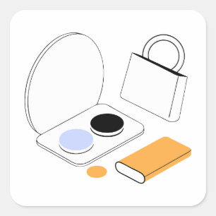 biodegradable packaging and eco-friendly materials square sticker