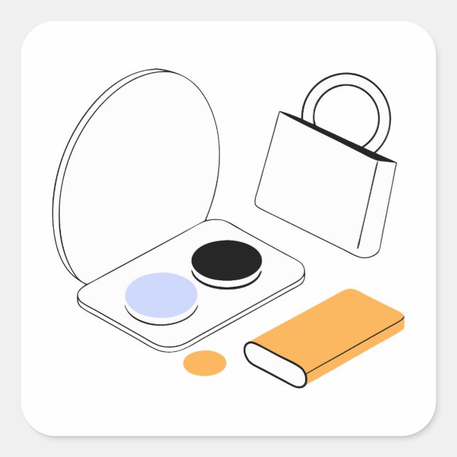 biodegradable packaging and eco-friendly materials square sticker (Front)