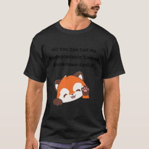 Biodegradable Red Panda! (fresh Green) Sticker T-Shirt