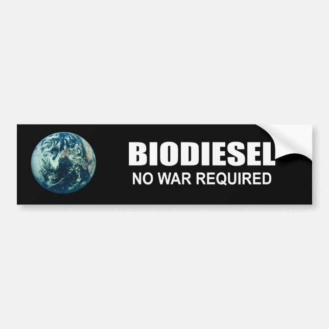 Biodiesel: No War Required Bumper Sticker (Front)