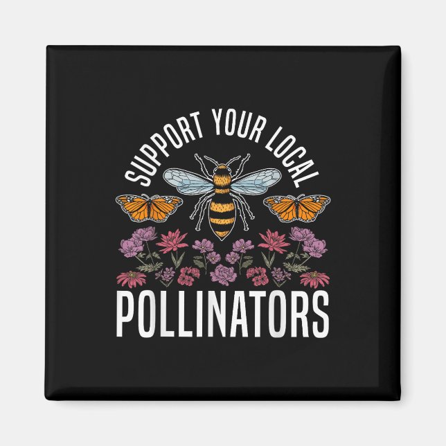 Biodiversity Butterfly Support Your Local Pollinat Magnet (Front)