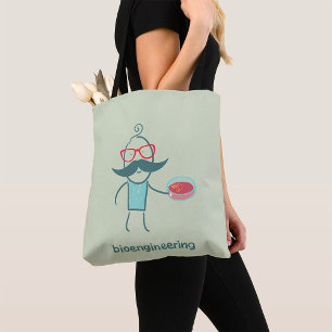 Bioengineering Scientist with Petri Dish Tote Bag