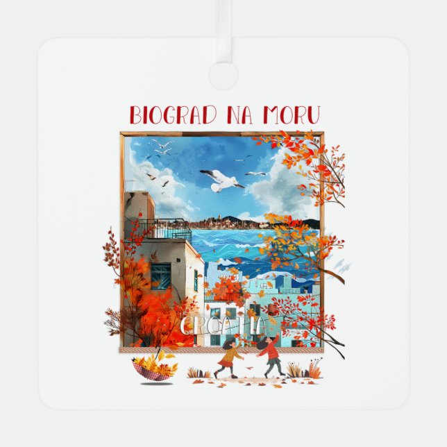 Biograd na Moru 2 Metal Tree Decoration (Front)