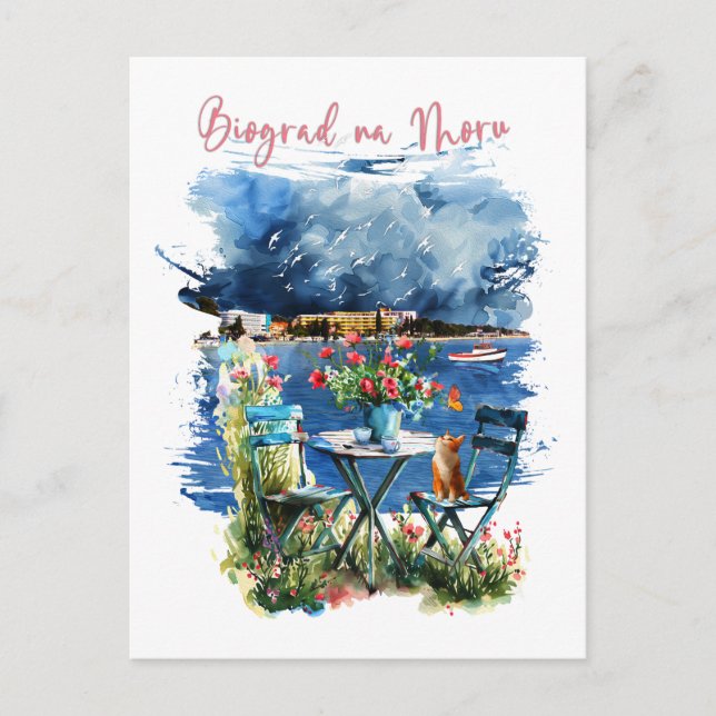 Biograd na moru 3 announcement postcard (Front)
