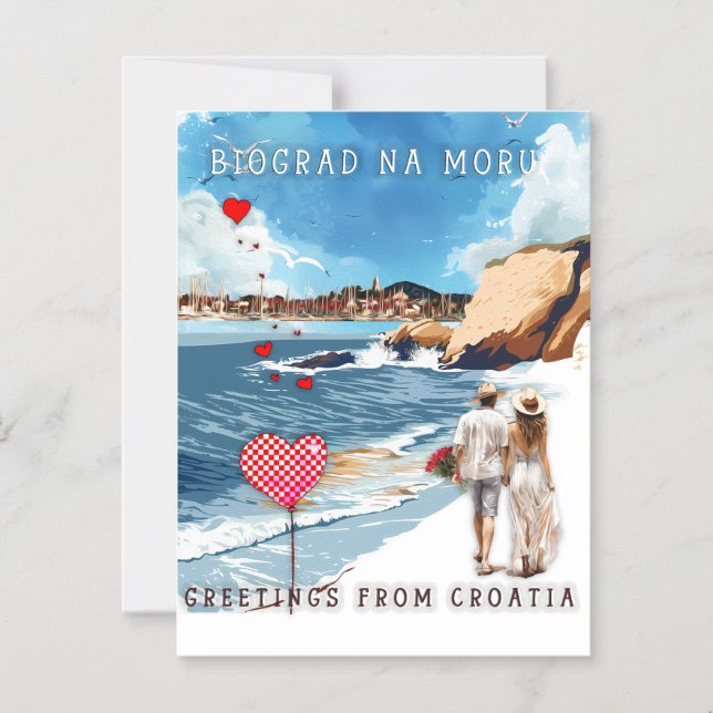 Biograd na moru 5 magnetic invitation (Front)