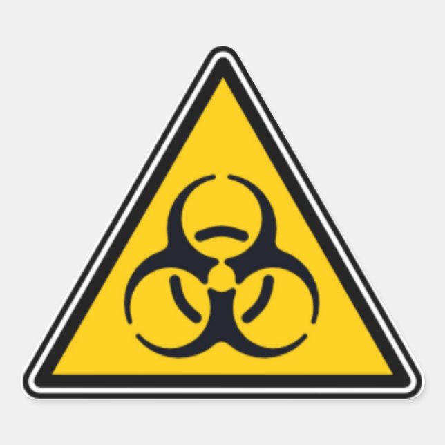 Biohazard 02 triangle sticker (Front)