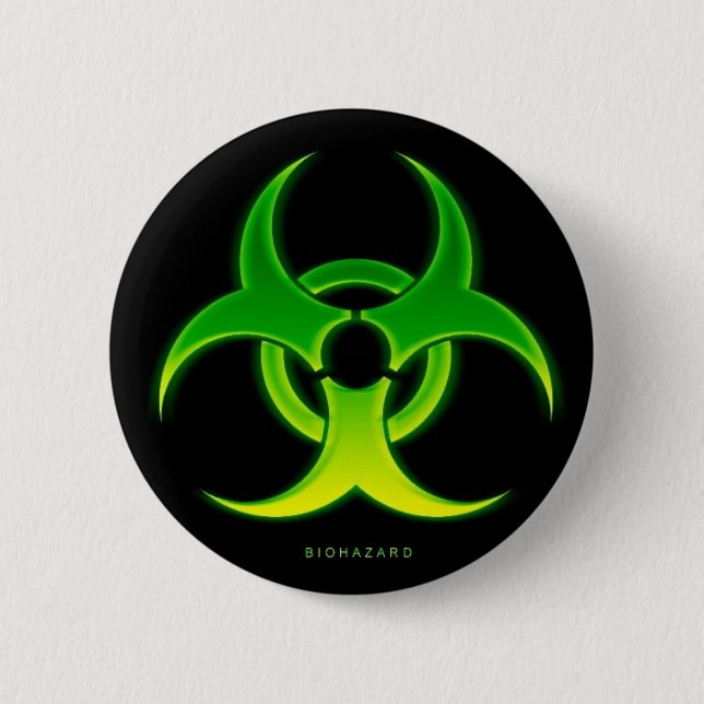 BioHazard 6 Cm Round Badge (Front)