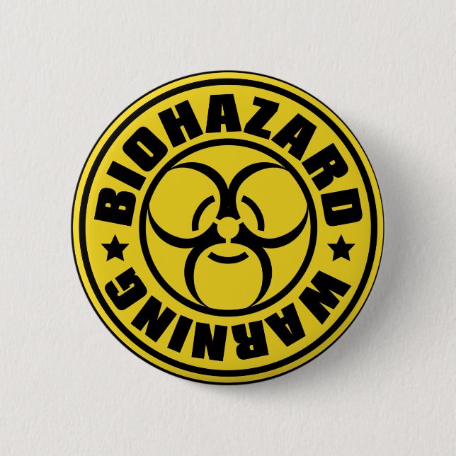 BIOHAZARD 6 CM ROUND BADGE (Front)