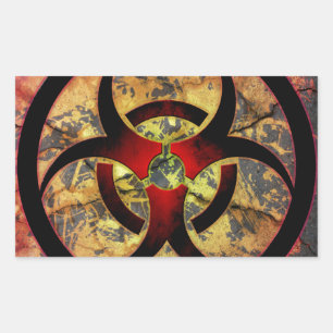 Biohazard Art Design Rectangular Sticker