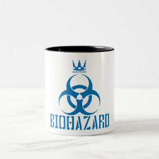 BIOHAZARD (blue) Two-Tone Coffee Mug