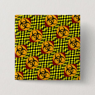 Biohazard Design by Kenneth Yoncich 15 Cm Square Badge