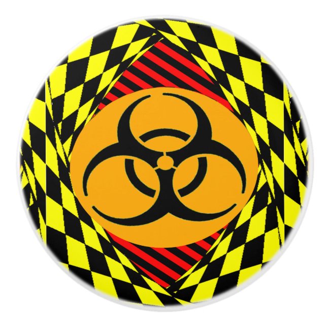 Biohazard Design by Kenneth Yoncich Ceramic Knob (Front)