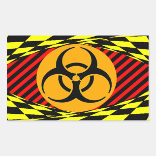 Biohazard Design by Kenneth Yoncich Rectangular Sticker