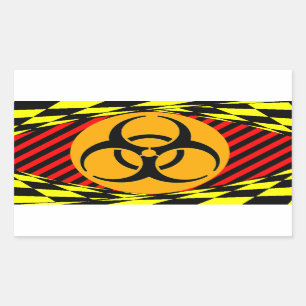Biohazard Design by Kenneth Yoncich Rectangular Sticker