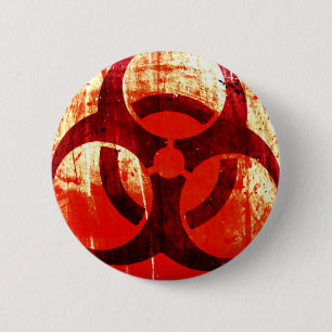 Biohazard Grunge 6 Cm Round Badge