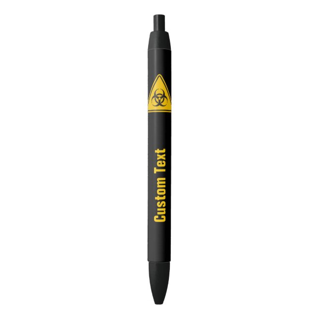 Biohazard Icon Black Ink Pen (Front Vertical)