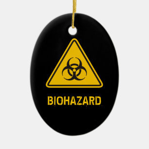 Biohazard Icon Ceramic Tree Decoration