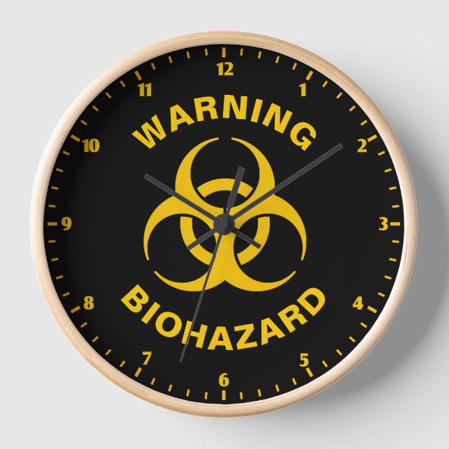 Biohazard Icon Clock (Front)