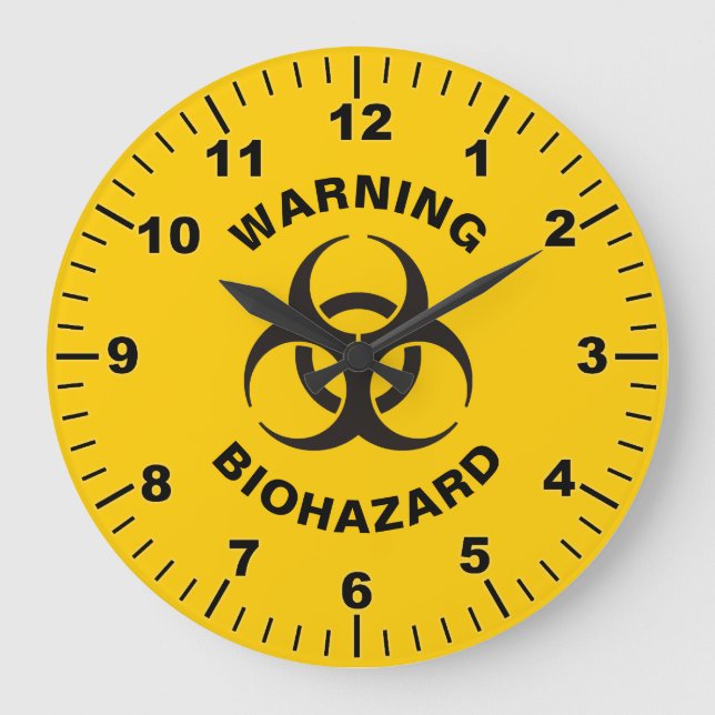 Biohazard Icon Large Clock (Front)