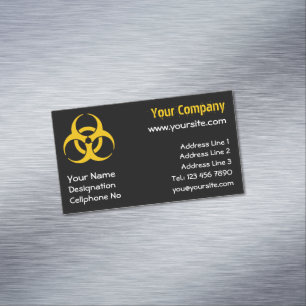 Biohazard Icon Magnetic Business Card