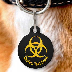 Biohazard Icon Pet Tag