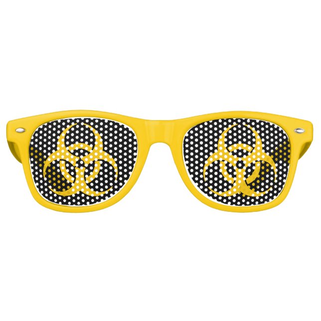 Biohazard Icon Retro Sunglasses (Front)