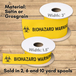 Biohazard Icon Satin Ribbon