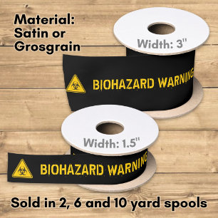 Biohazard Icon Satin Ribbon