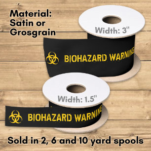 Biohazard Icon Satin Ribbon