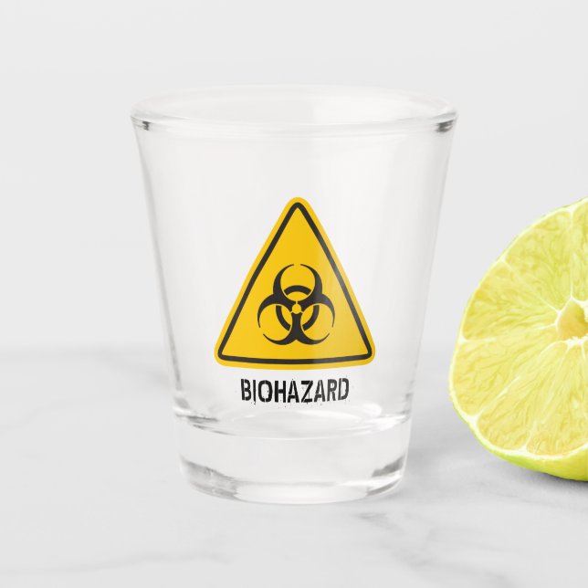 Biohazard Icon Shot Glass (Front)
