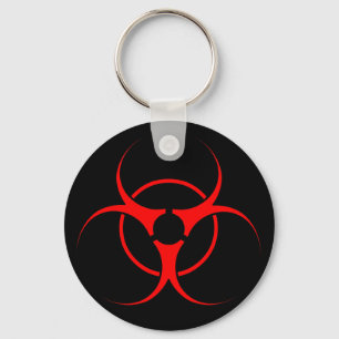 Biohazard Keychain Biohazard Warning  Key Chain